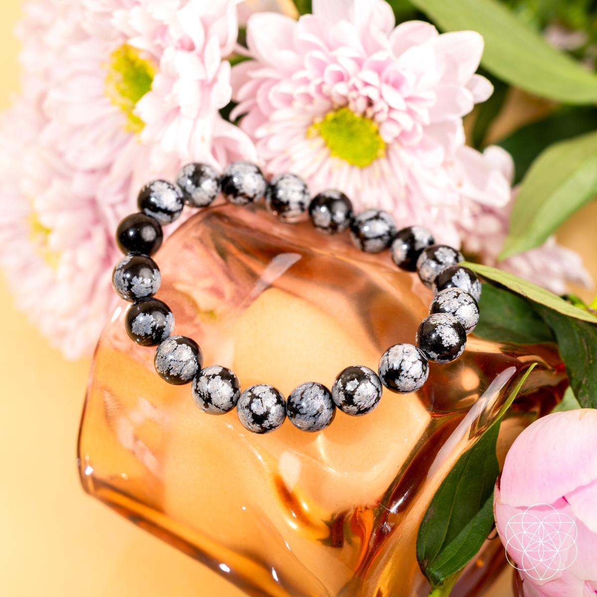The Pattern Breaker – Snowflake Obsidian Bracelet