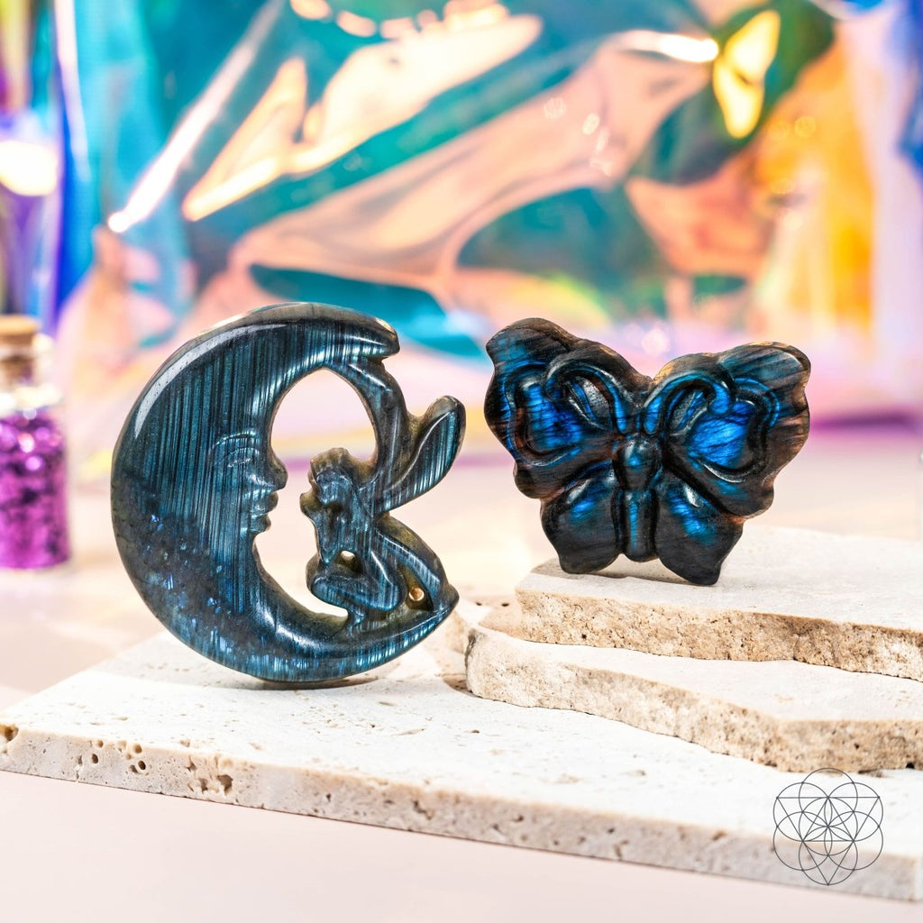 I Am Reborn - Labradorite Carving of Transformation