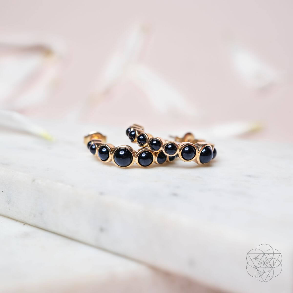 Wisdom & Willpower - Onyx Earrings of Resilience