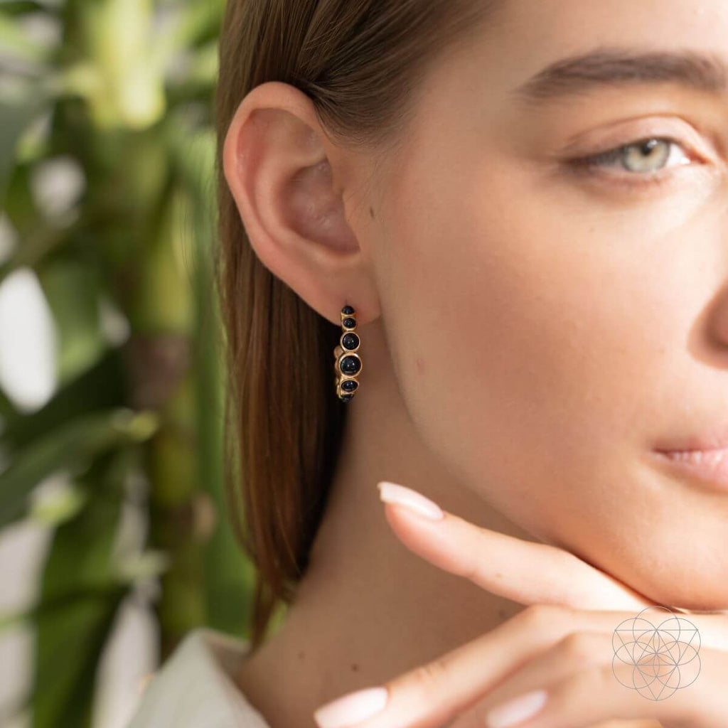 Wisdom & Willpower - Onyx Earrings of Resilience